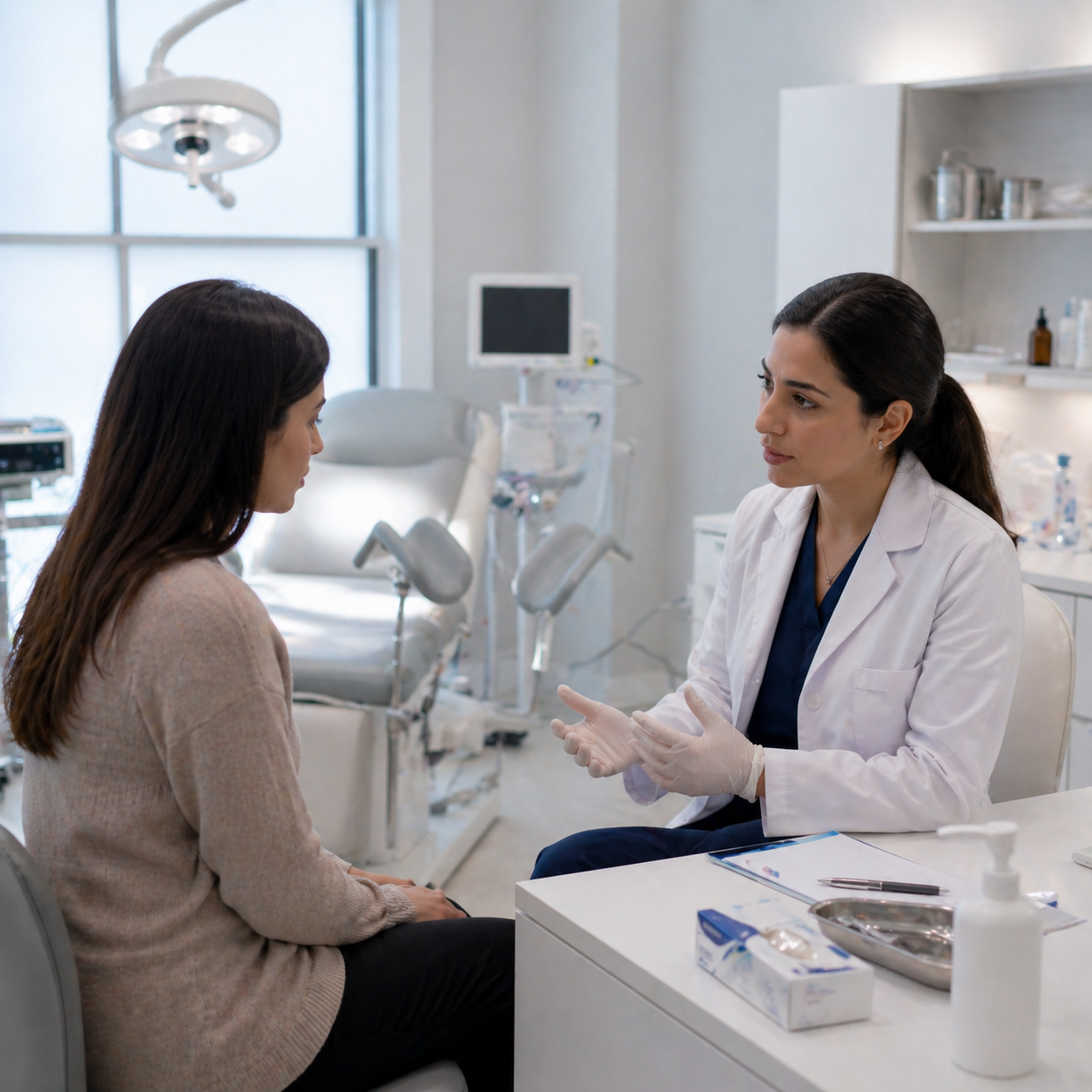 Dr Remy Mediclinic Abu Dhabi procedure room — safe sterile environment for medical and surgical abortion services in UAE